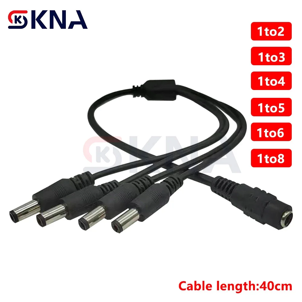 5.5*2,1mm 1 bis 2/3/4/5/Wege Gleichstrom-Splitter kabel 5V 12V Netzteil-Anschluss kabel für LED-Licht leisten CCTV-Kamera Image