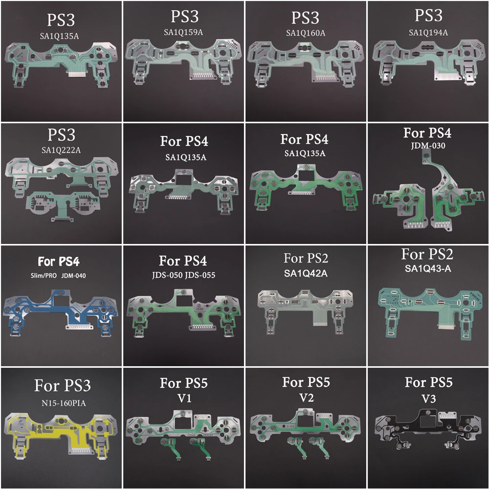 Tasten Band Platine für PS5 PS2 PS3 PS4 Pro Slim JDM 030 040 Controller Leitfähige Folie Tastatur Flex Kabel