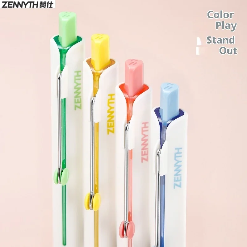 ​ Zanshi 0,5-mm-Gelstift-Set, klassisches Farbblock-Design, 0,5-mm-Schwarz, glattes Schreiben, wischfest, für Studium, stressfreies Test Image