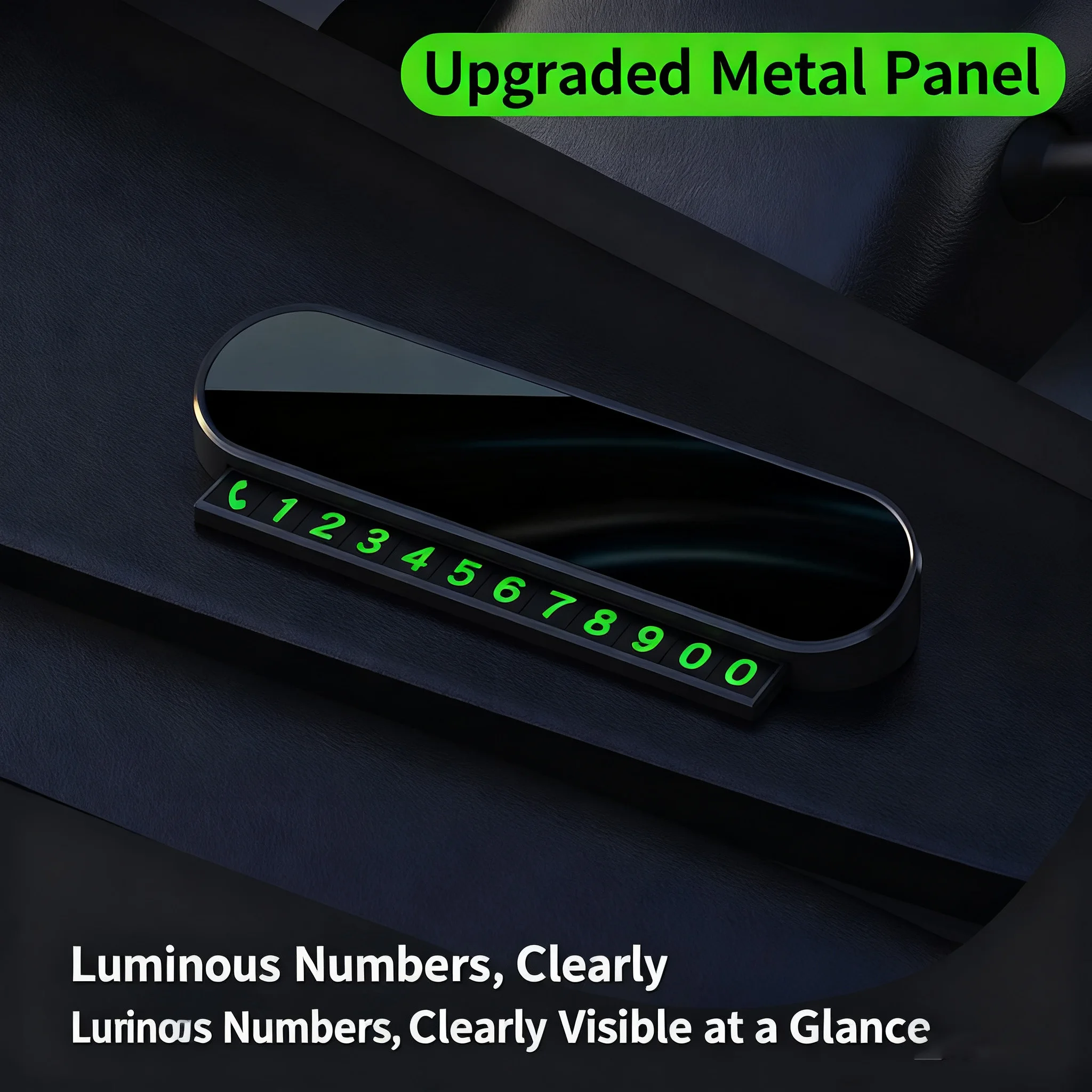 Magnetische Autotelefon-Nummernschild, Fluoreszenz, temporäre Parkkarte, versteckte Platten, Parkplatzstopp, mehrere Nummern-Park-Gadgets Image