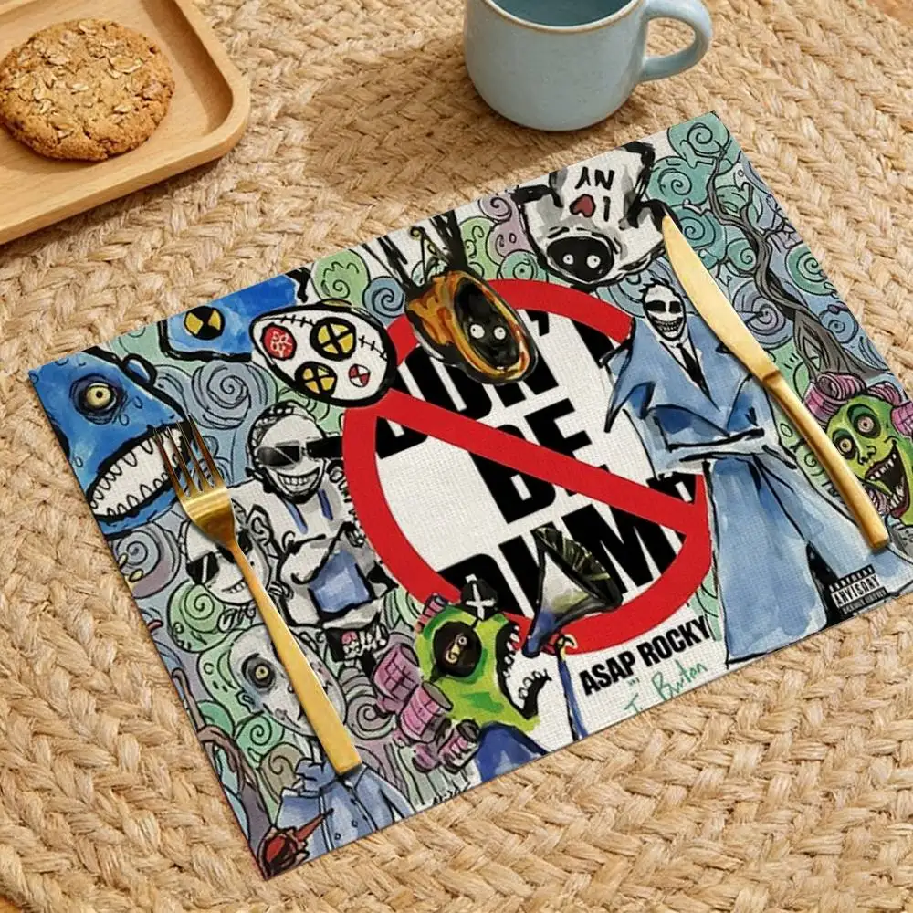 D-Don't Be D-Dumb Tischsets für Cafés, Freizeitrestraurants, Picknicks im Freien, Camping Image