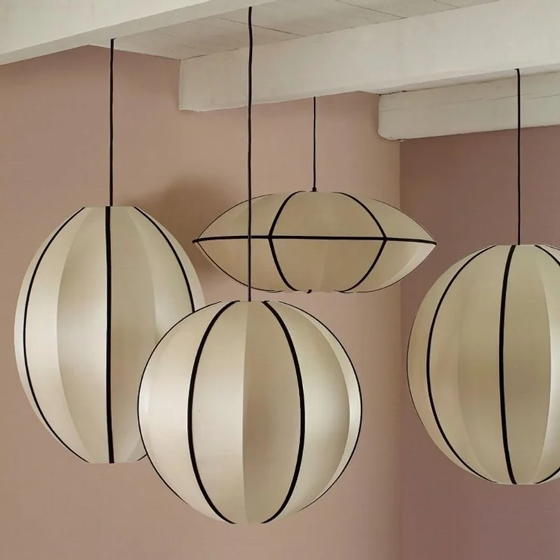 Vintage dänische Pendel leuchte oi soi oi ufo Lampen schirm minimalist ische Laterne Lampe Wohnzimmer rustikale Stoff lampe Esszimmer Beleuchtung