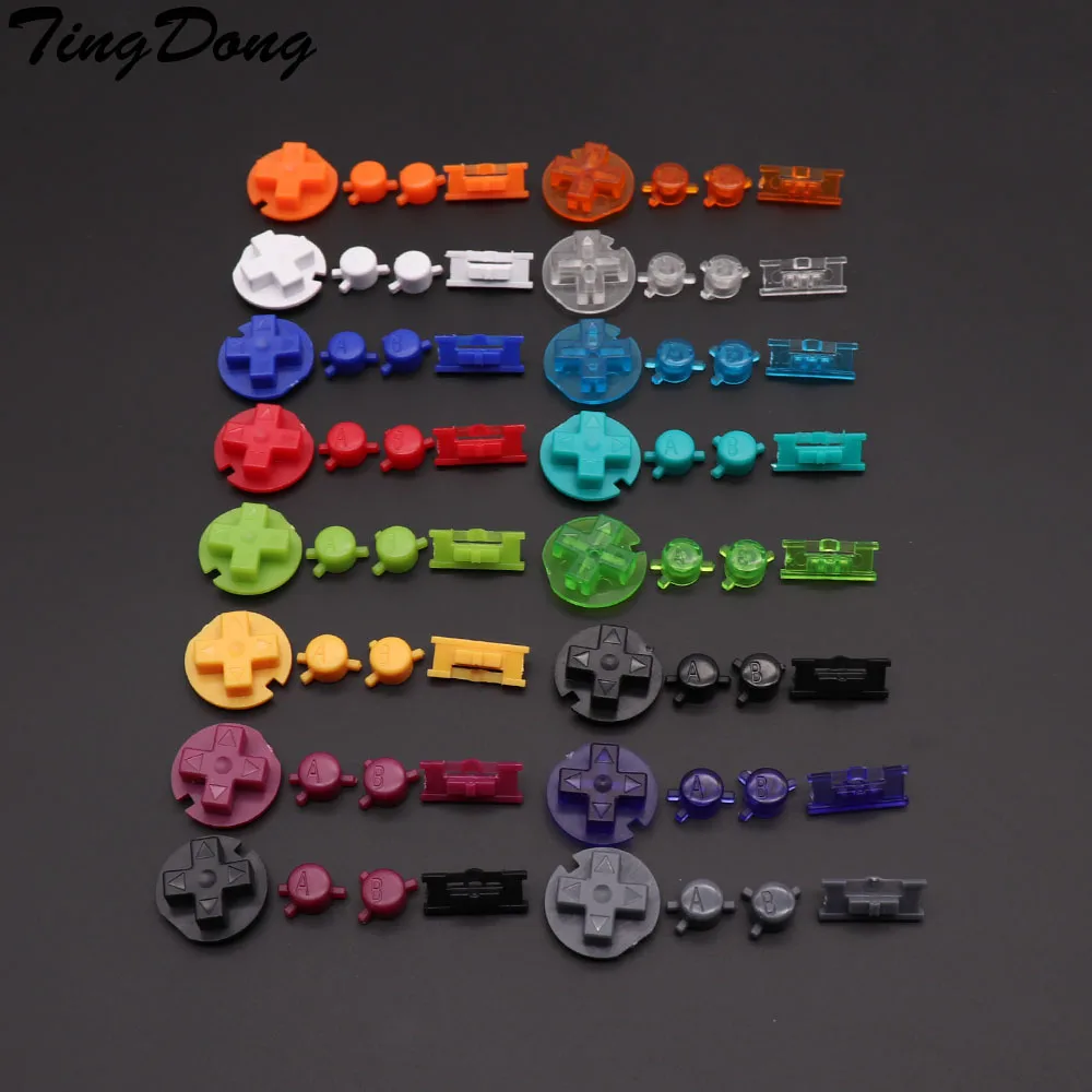 TingDong Geeignet für GameBoy Color Button Shell für Game Boy Color Buttons GBC Game Ersatz Button Kit DIY Color Image