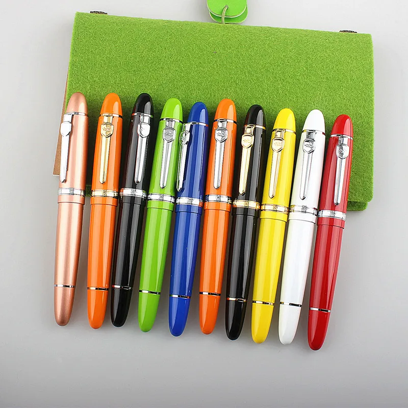 Jinhao 159 Schreibender Hartstift, Kalligraphie-Füllfederhalter, doppelter Verwendungszweck, Iridium-Gold-Stift, Tintenbeutel/Tintenabsorber, Unterschrift, Schulbedarf Image