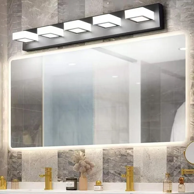 Moderne minimalistische Spiegelscheinwerfer LED Badezimmer Badezimmer Make-up Wandleuchte drehbare wasserdichte Nebelspiegellampe