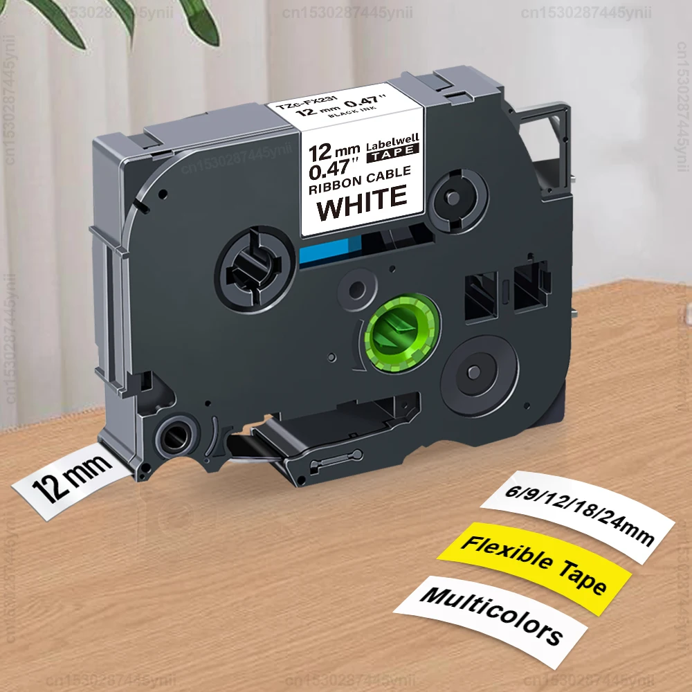 6/9/12/18/24 mm TZeFX231 kompatibel für Brother Flexibles ID-Band TZe FX231 tzeFX221 tzeFX211 tzeFX631 für Brother P-touch Drucker Image