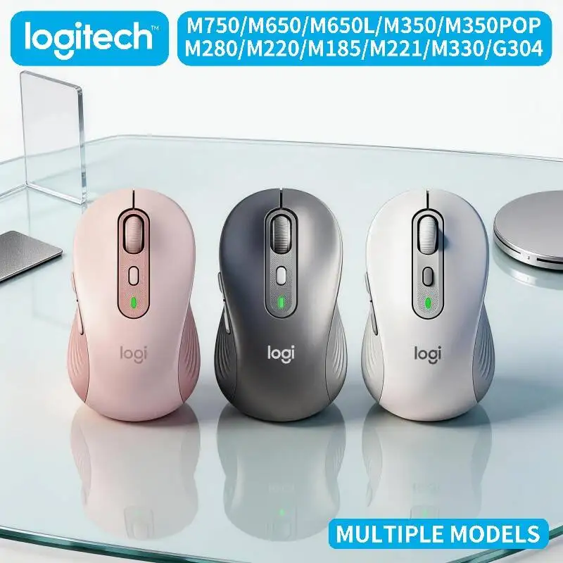 Logitech Kabellose Maus Silent M750 M650 M650L M350 M350POP M280 M220 M185 M221 M330 Tragbar und Leicht für PC, Zuhause und Büro Image