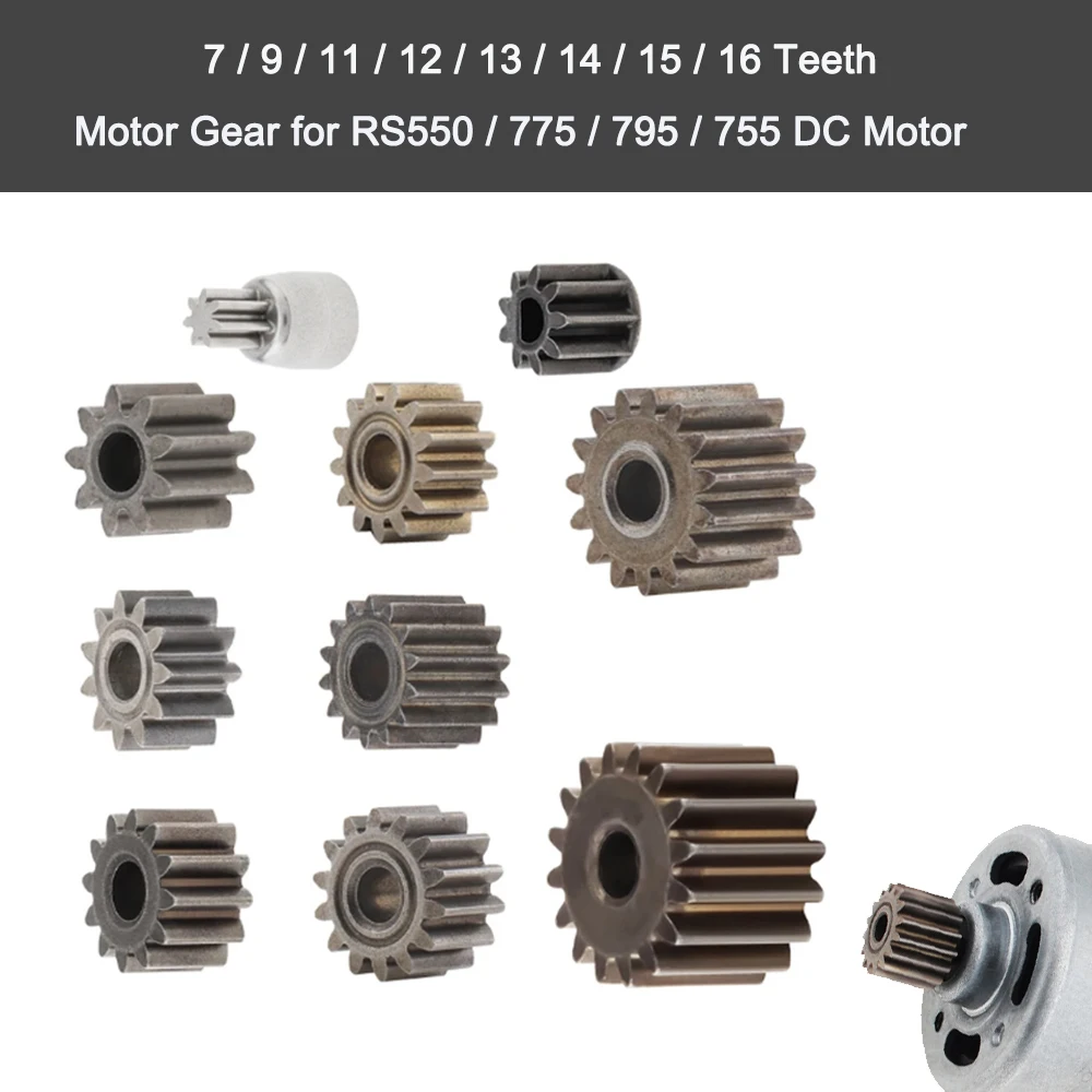 1pc Getriebe 7/9/11/12/13/14/15/16 Zähne Metall Getriebe für RS550/775/795/755 DC Motor Für Fan Hause Werkzeug Spielzeug Image