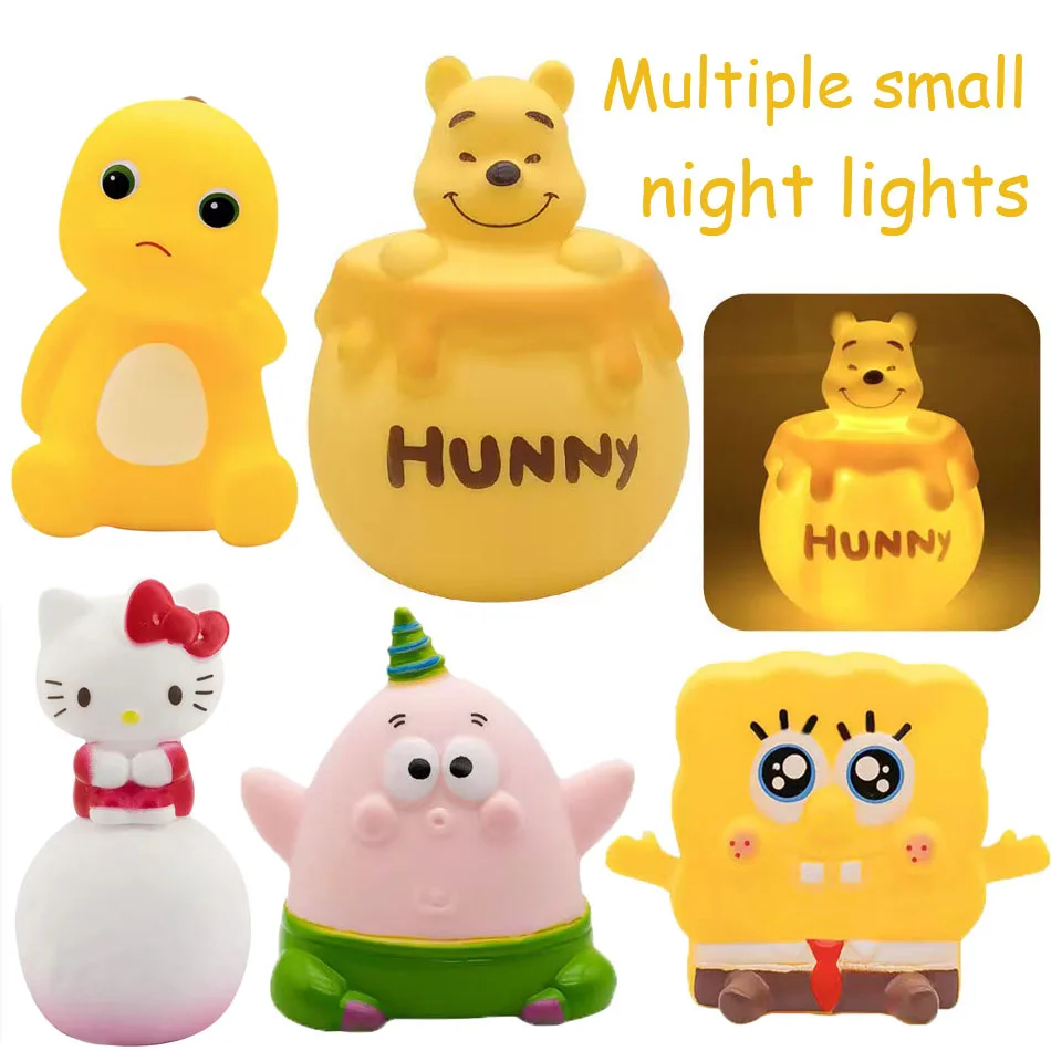 Sanrio Hello Kitty Nachtlicht für Kinder, Kuromi, Cinnamoroll, leuchtendes Kinderspielzeug, Nachttischlampe, Anime, Kawaii, süß