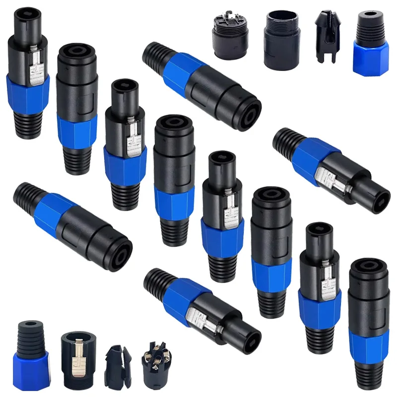 XLR-Stecker, professioneller Audio-Lautsprecher, kompatibler Adapter, Stecker, Buchse, 4-poliger Docking-Stecker mit Verriegelungsklemme Image