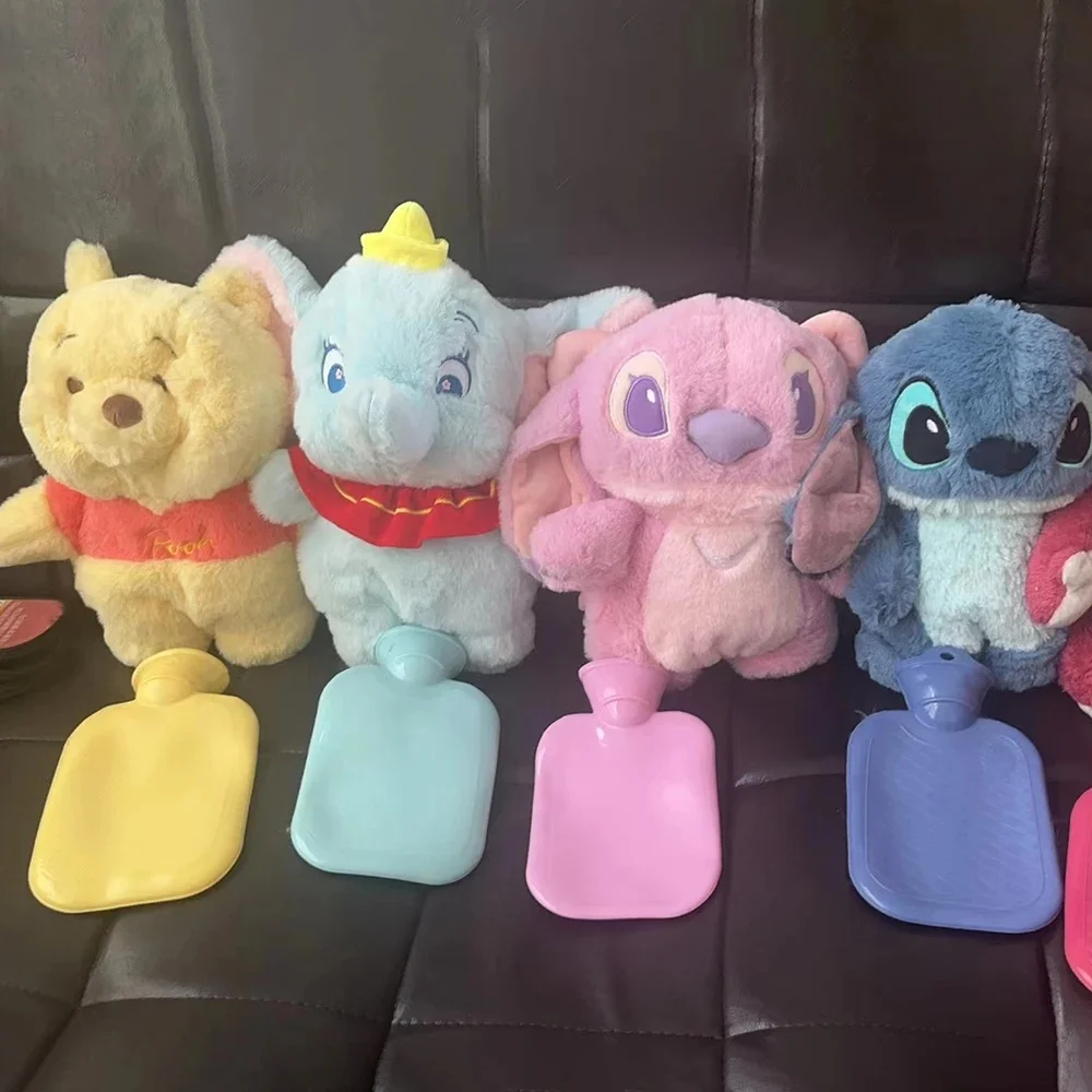 Stitch Angel Lotso Pooh Bär Dumbo Plüsch Hand warme Flasche Wärmflaschen tragbare warme Handtasche Handwärmer Mädchen Geschenk Image