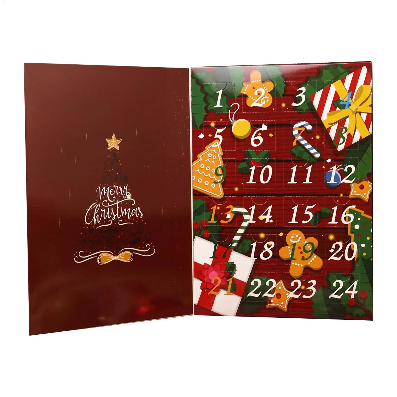 Weihnachts-Advent-Füllbox, befüllbar, 24 Tage, leer, für Kinder, Weihnachts-Countdown-Kalender für Geburtstage, Valentinstag, Kinder Image