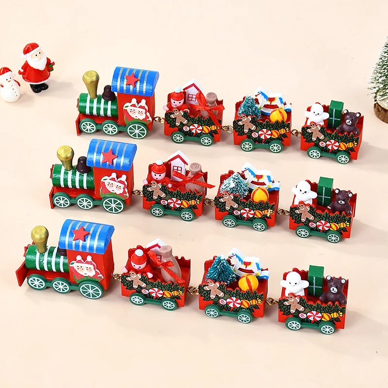 Weihnachten Holzzug Frohe Weihnachten Party Dekorationen Home Desktop Ornament Weihnachten Navidad Noel Kinder Geschenk Neujahr 2026 Geschenke Image