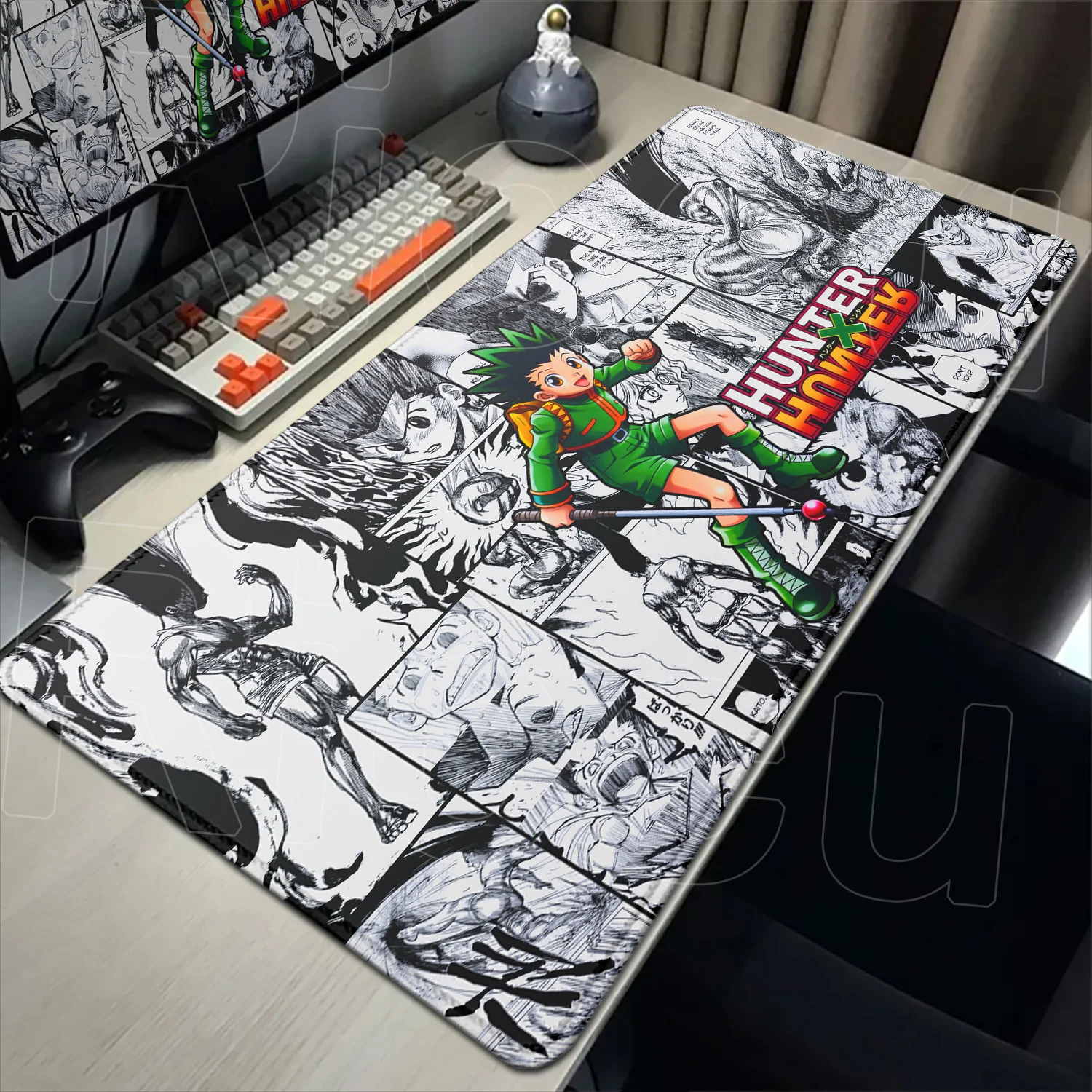 Großes HD XXL-Mauspad H-Hunter x Hunter Anime 30 x 60 cm Spiel-Mauspad Büro Laptop erweitern Schreibtischunterlage Rutschfeste PC-Zubehörmatte Image