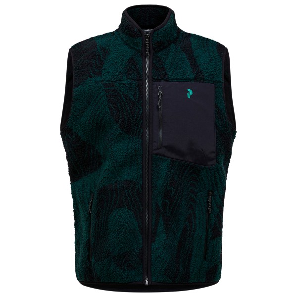 Peak Performance - Graphic Pile Vest - Fleeceweste Gr M schwarz