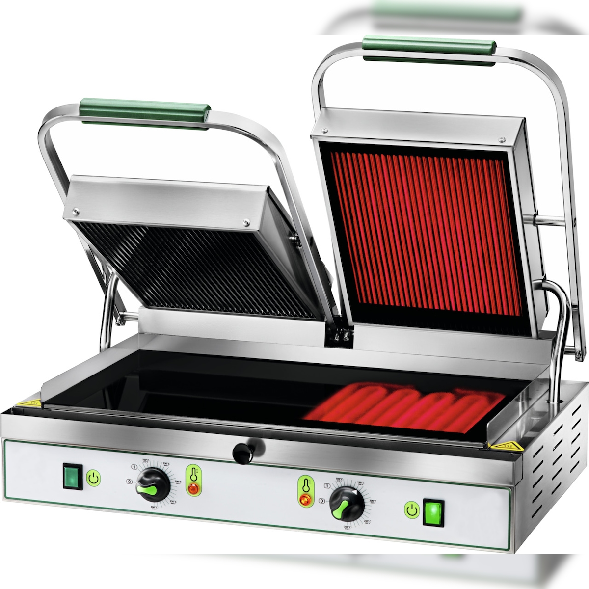 Glaskeramik-Kontaktgrill oben gerillt + unten glatt Image