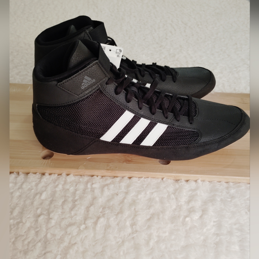 Adidas Shoes | Adidas Havoc Wrestling Shoes Boxing Shoes Combat Sport Shoes Black Aq3325 Sz 16. | Color: Black/White | Size: 16