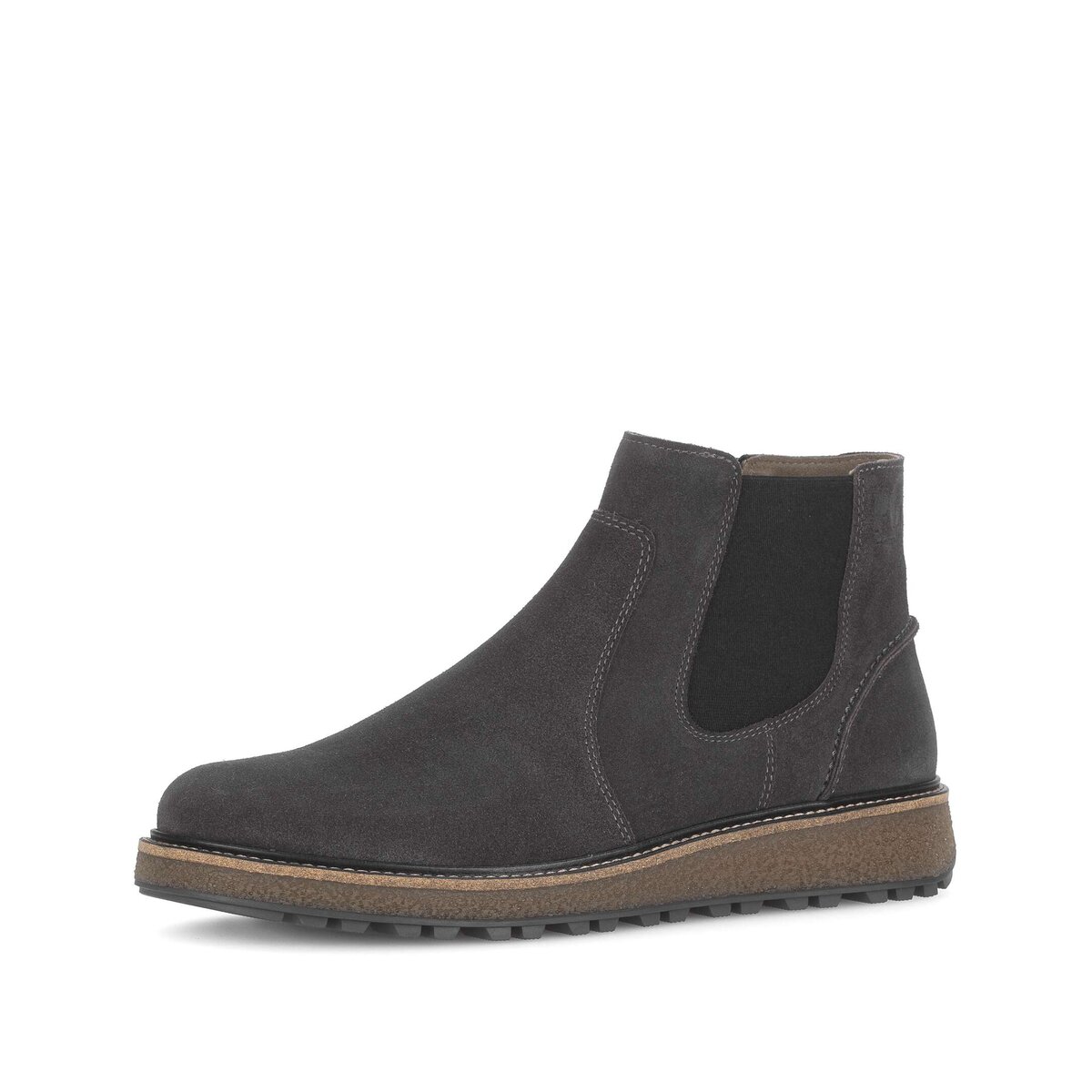 Chelseaboots GABOR "Chelsea Boot", Herren, Gr. 47, grau, Schuhe Chelseaboots