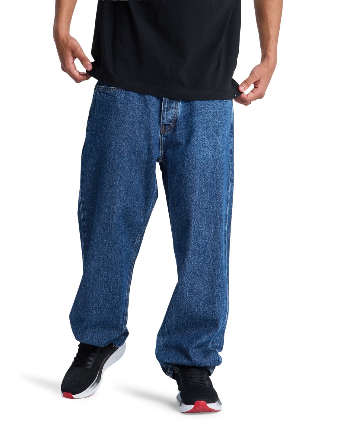 Relax-fit-Jeans DC SHOES "Relaxed", Herren, Gr. 29(XS/S) / Länge 32(M), Länge 34, indigo schwarz, Obermaterial: 75% Walkfrottier, 25% Walkfrottier;, Jeans