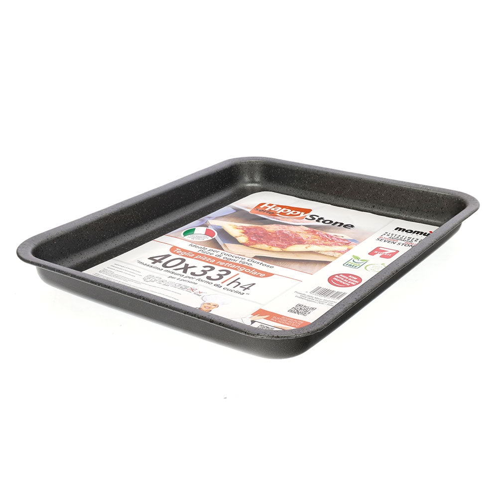 Rechteckiges Backblech von Mamù, niedrig, antihaftbeschichtet, Aluminium, 7-lagig, PFOA-frei, kratzfest, H4 40 x 33 cm Image