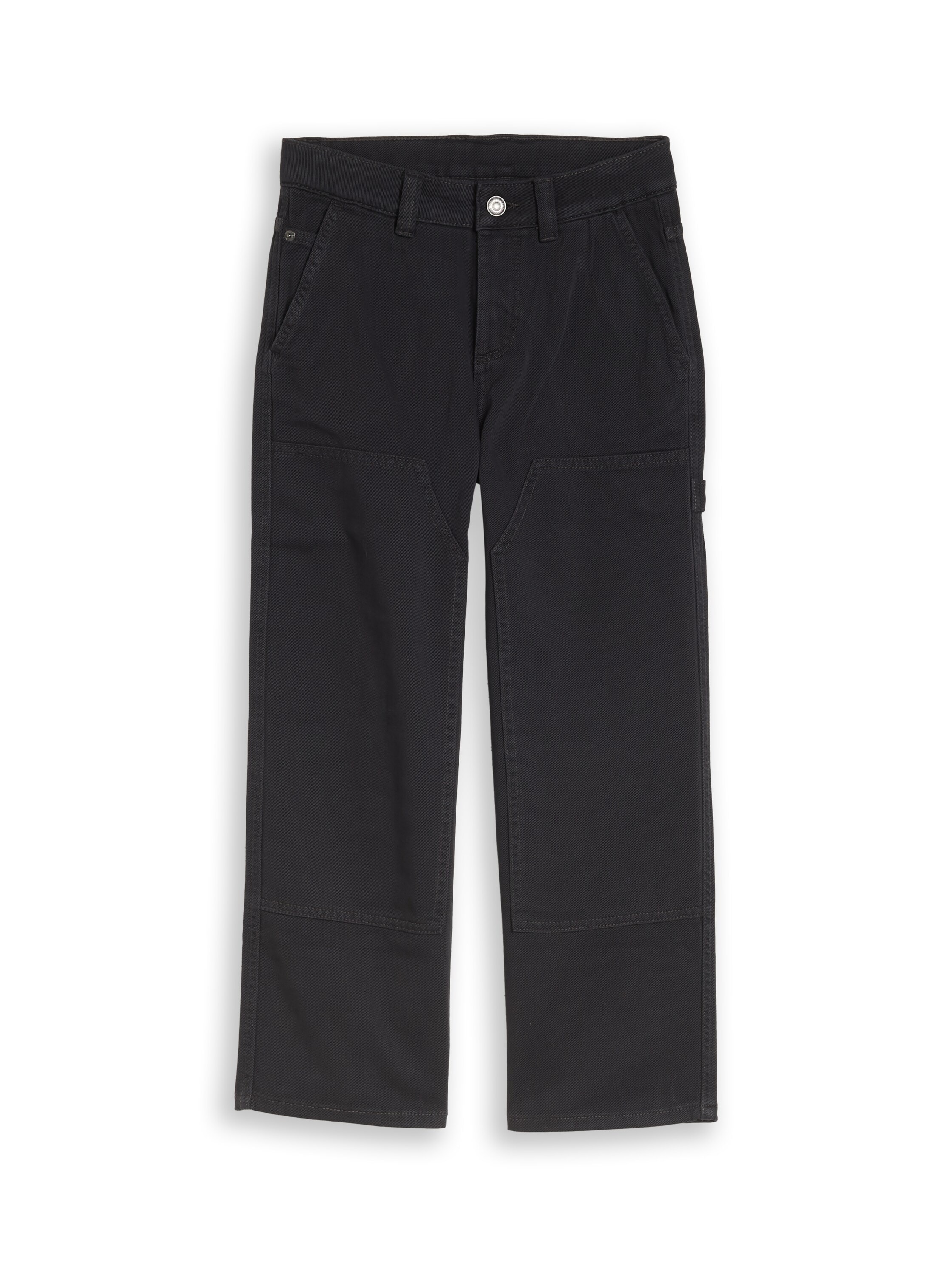 5-Pocket-Hose TOM TAILOR, Jungen, Gr. 164, N-Gr, coal grau, Denim/Jeans, Obermaterial: 100% Baumwolle. Futter: 100% Baumwolle, unifarben, weit lang, Hosen 5-Pocket-Hose, im Five-Pocket Style