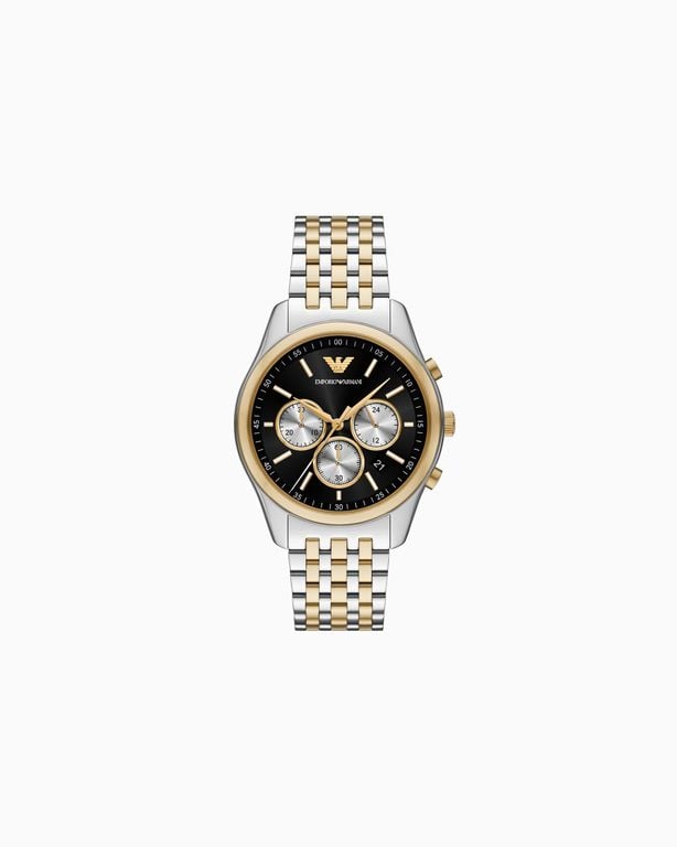 Chronograph Two-Tone Stainless Steel Watch - White - Emporio Armani Watches