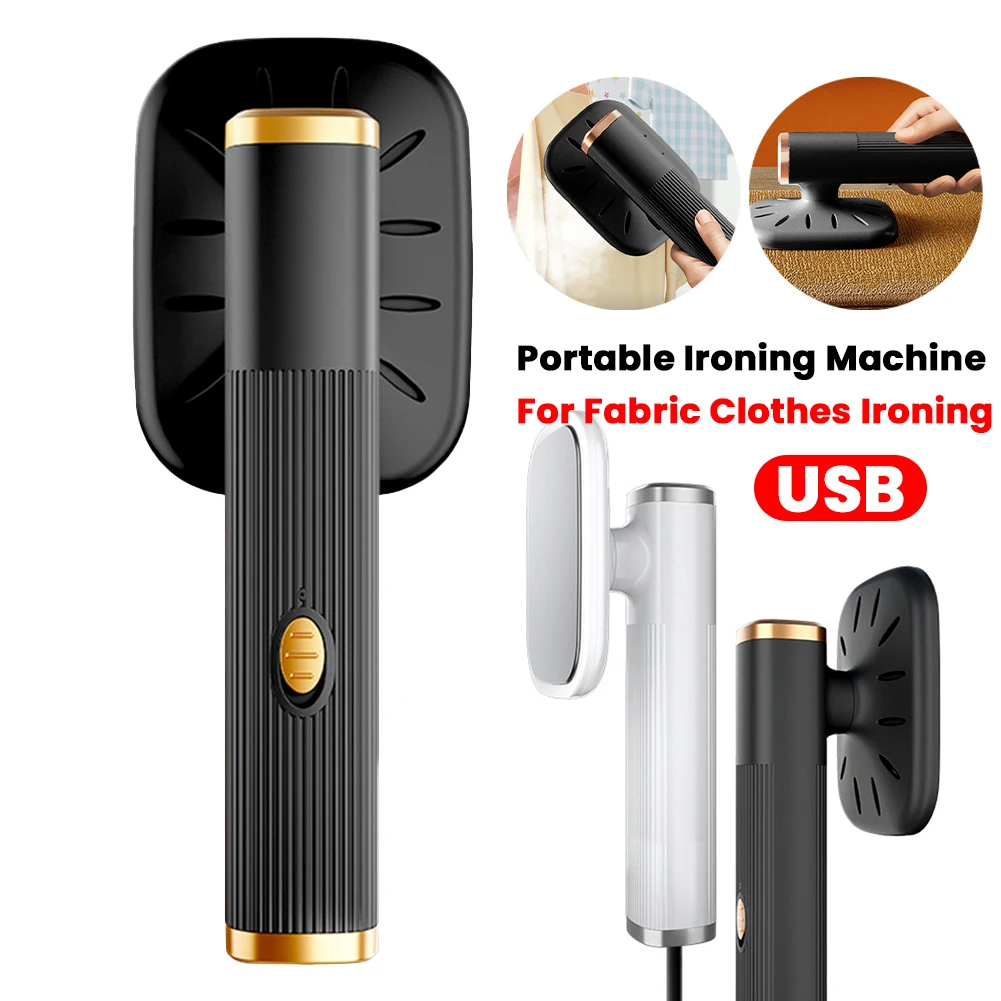 Défroisseur Vapeur Portable 360 ° Fer à repasser à vapeur sec et humide, alimenté par USB, machine à repasser électrique pour vêtements en tissu