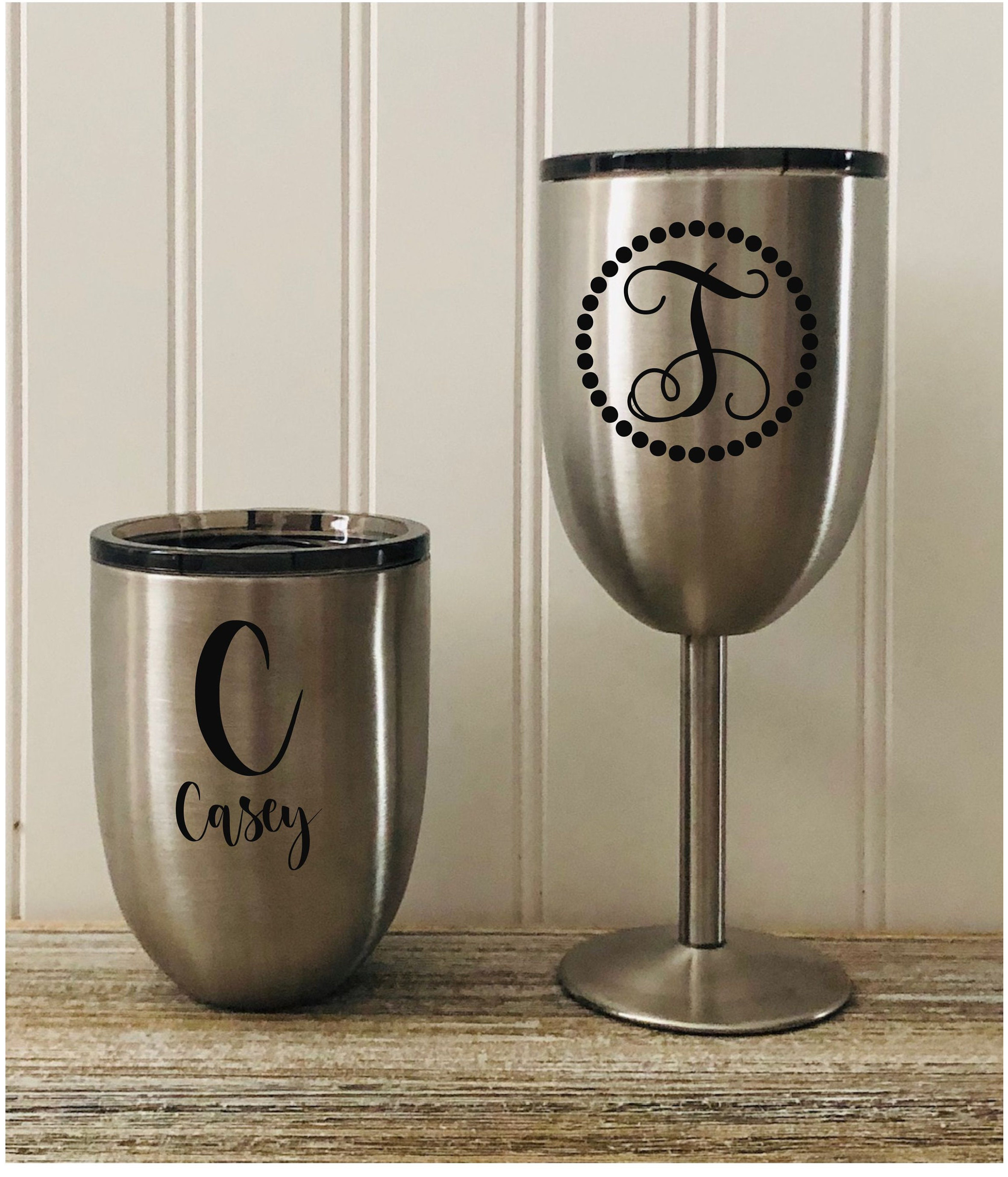 Bicchiere da vino personalizzato, bicchiere da vino inciso al laser, bicchiere da vino con stelo, bicchiere da vino isolato senza stelo, tazza da viag