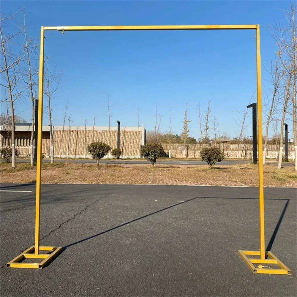 Garten Stil Hochzeit Quadrat Eisen Bogen Künstliche Blume Tür Rahmen Urlaub Party Ballon Bogen Dekoration Baby Dusche Hintergrund Image