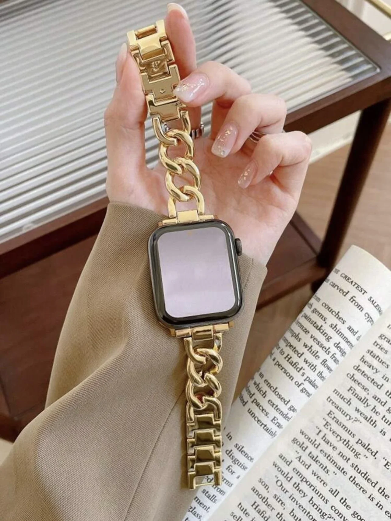 Luxus-Armbandschlaufe für Apple Watch Band Damen Serie Ultra 11/10/9/8/7/6/5/4/3/2/1 38 mm 40 mm 41 mm 42 mm 44 mm 45 mm 46 mm Armband Image