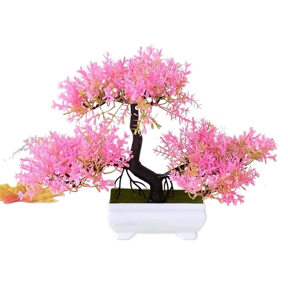 Künstliche Pflanzen Bonsai Kleine Baum Blumen Topf Ornamente Topf Gefälschte Pflanze Für Hotel Home Zimmer Tisch Dekoration Garten Dekor Image