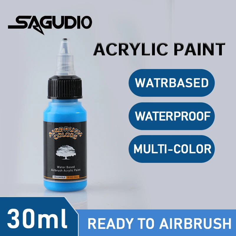 Sagud Airbrush-Farbe bereit, 24 matte Farben 30ml Premium-Acrylfarbe für Anfänger und Künstler auf Wasserbasis zu sprühen Image