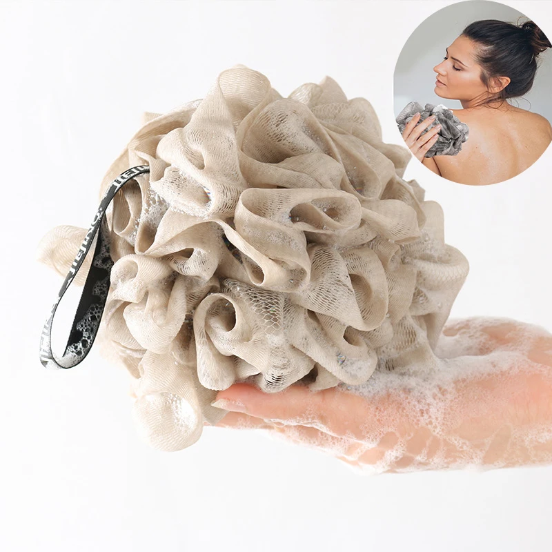 Bades chwamm kugeln Bürste Dusch wäscher Bade kugel Körper reiniger Rücken blasen wäscher Soft Wash Mesh langlebiges Bad werkzeug für Erwachsene Image
