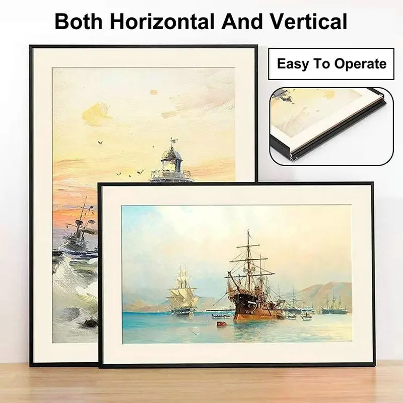 MoeTron A1 Posterrahmen 594×840mm Schwarz Kpop Fotokartenhalter Wand Goldrahmen A1 Bilderrahmen Aluminium Metall Fotorahmen