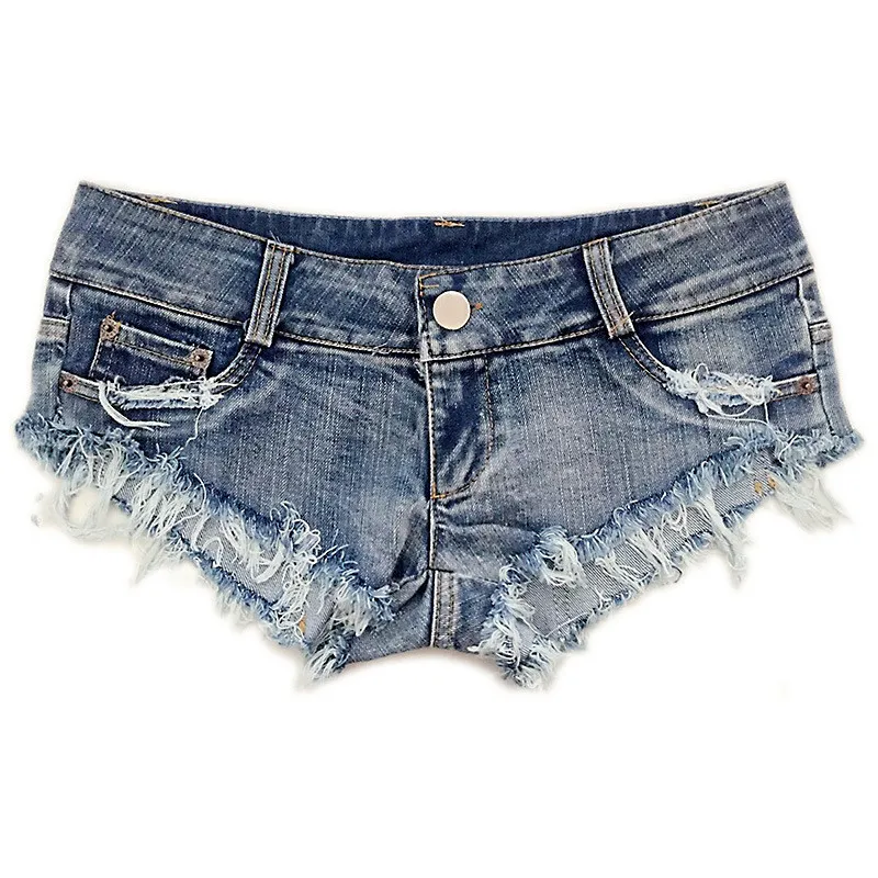 2025 Sexy Damen-Jeans, Denim-Booty-Shorts, Clubwear, superkurz, feminino, dünnes Loch, niedrige Taille, kurz Image