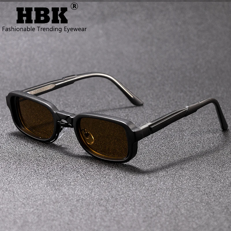 HBK Retro Punk Herren Sonnenbrille Kerneinsatz Bein Quadratischer Rahmen Sonnenbrille für Frauen Partys Reisen Feiertage Brillen Ideale Wahl Image