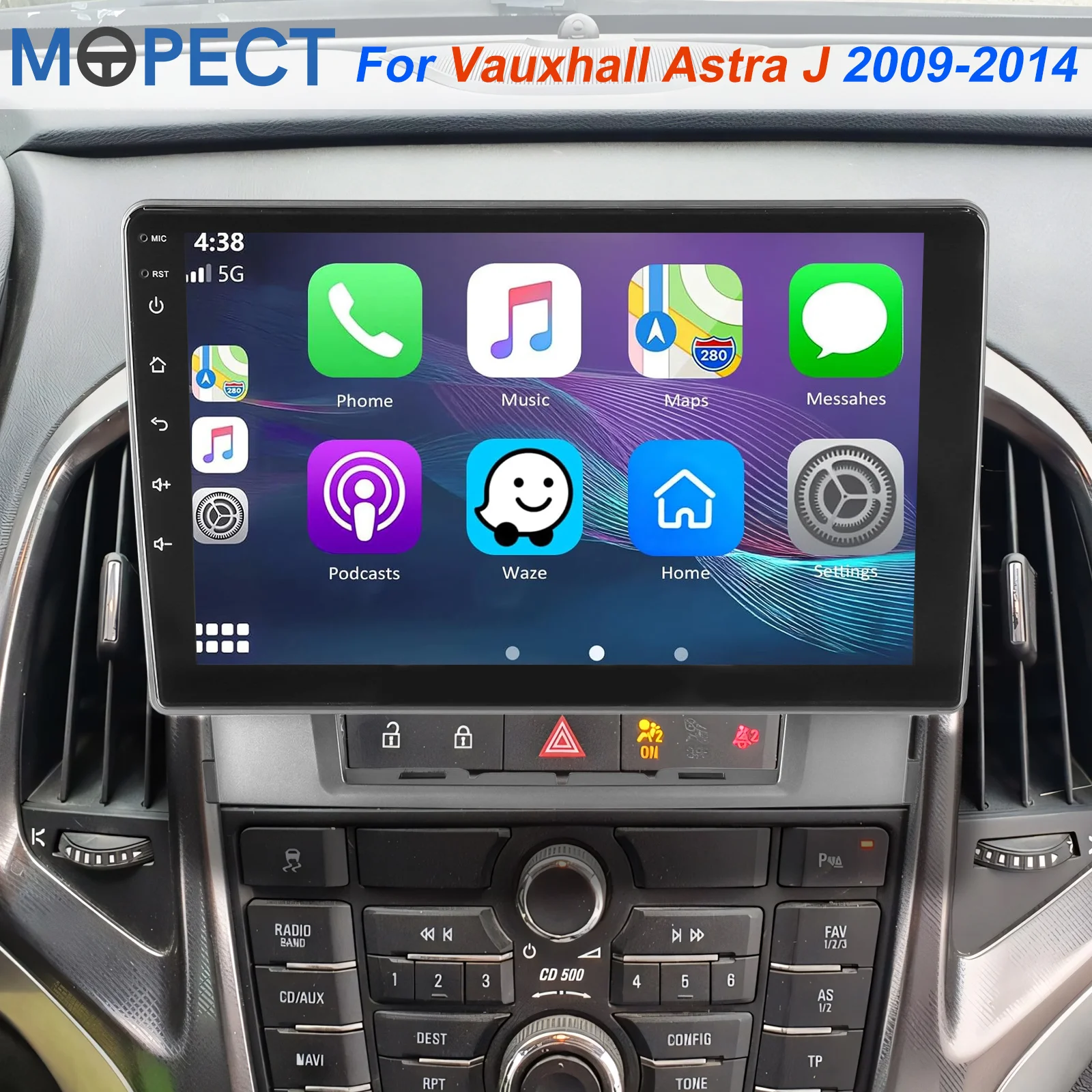 Für Opel Astra J 2009-2014 2+32GB/4+64GB Android 15 Autoradio Apple Carplay RDS GPS Navi BT AHD DAB+ (optional) AM/FM Image
