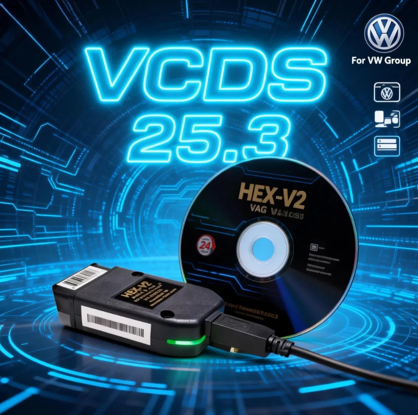 2026 Neueste V25.3 VCDS Englische Version VAGCOM HEX V2 Update V24.7 ATMEGA162 für VW/AUDI/Skoda/Seat Kfz-Diagnosegeräte Image