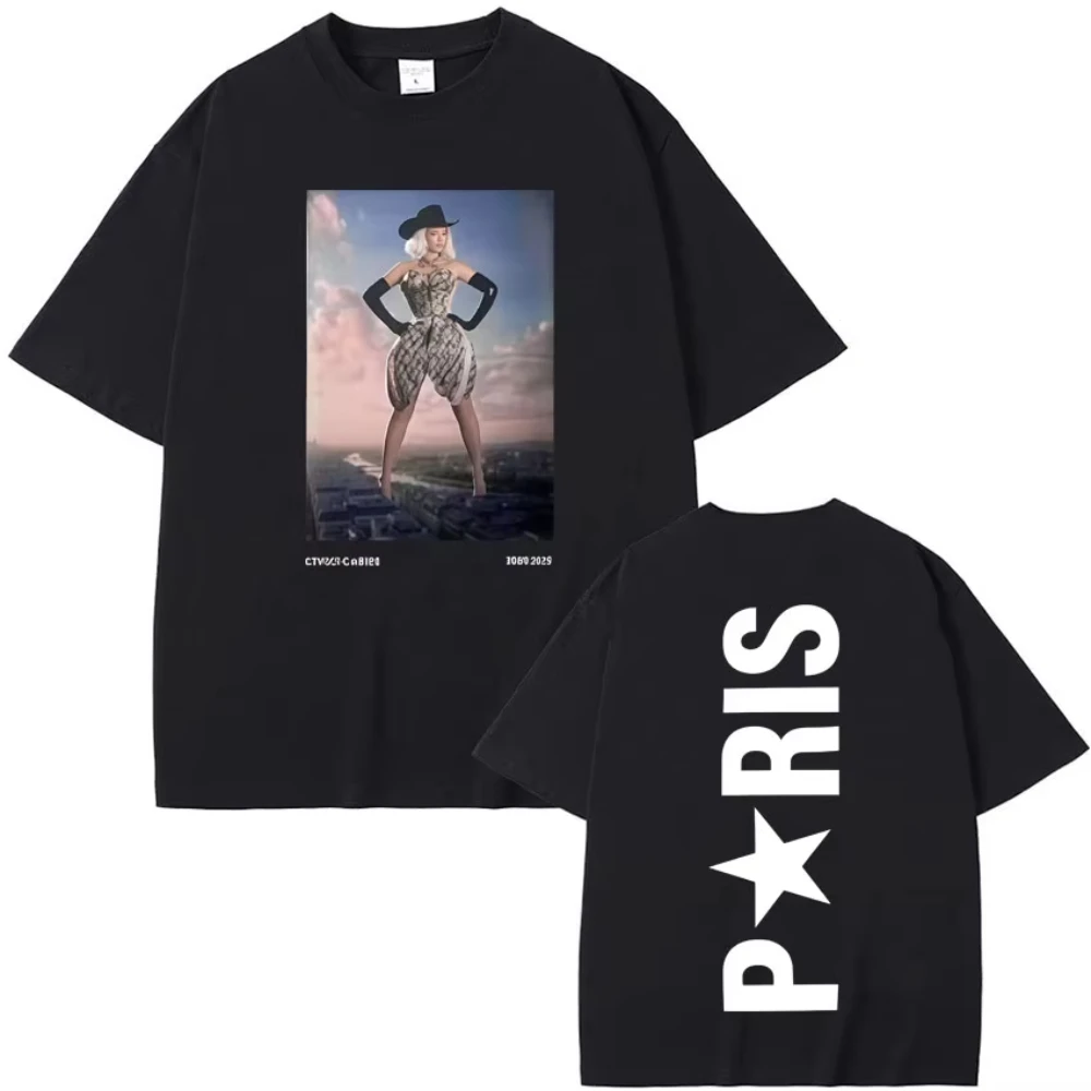 Neue Musik Tour Beyonce Print T Männer Frauen 100% Baumwolle T-shirts für Fans Cowboy Carter Retro Y2k Tops Unisex Pullover Lose Tops Image