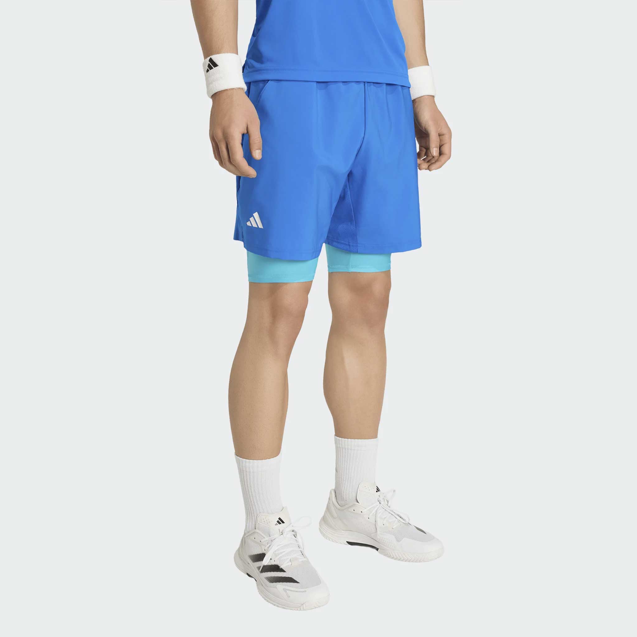 adidas Club 2-in-1 Shorts 2025 Men's Tennis Apparel Glory Blue