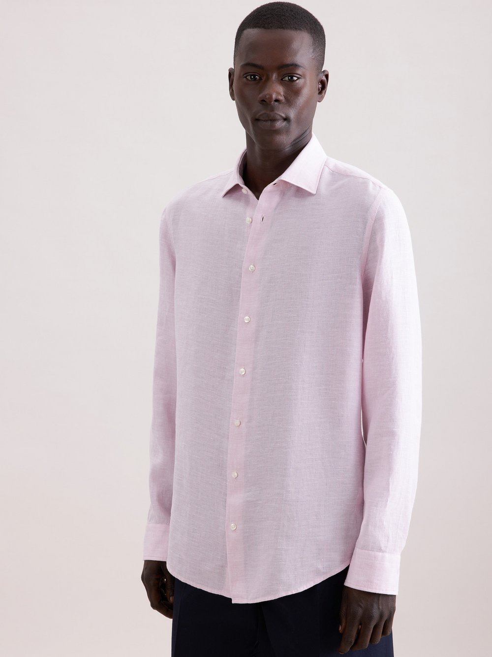 Seidensticker Leinenhemd Herren Slim Fit Leinen rosa, 40 Image