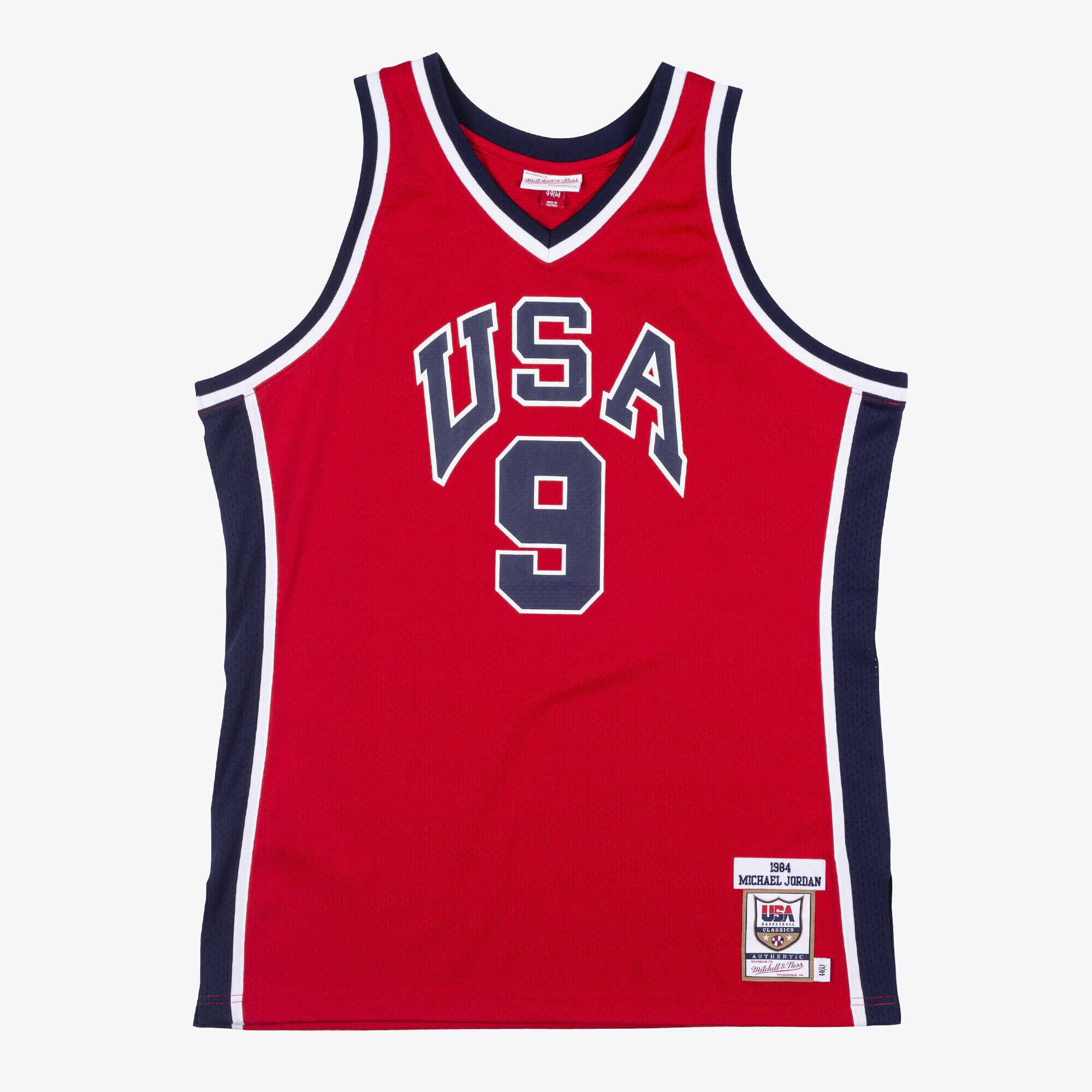 Maillot Authentic USA Basketball 1984 Mitchell & Ness – Rouge – Michael Jordan - Homme Taille: L