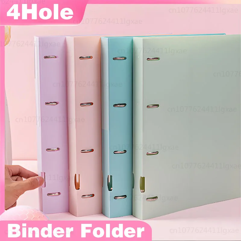 A4 Aktenordner Präsentationsmappe 4-Loch Ringbuch Morandi-Farben Wasserdichter Dokumentenordner Büro- und Schulbedarf Image