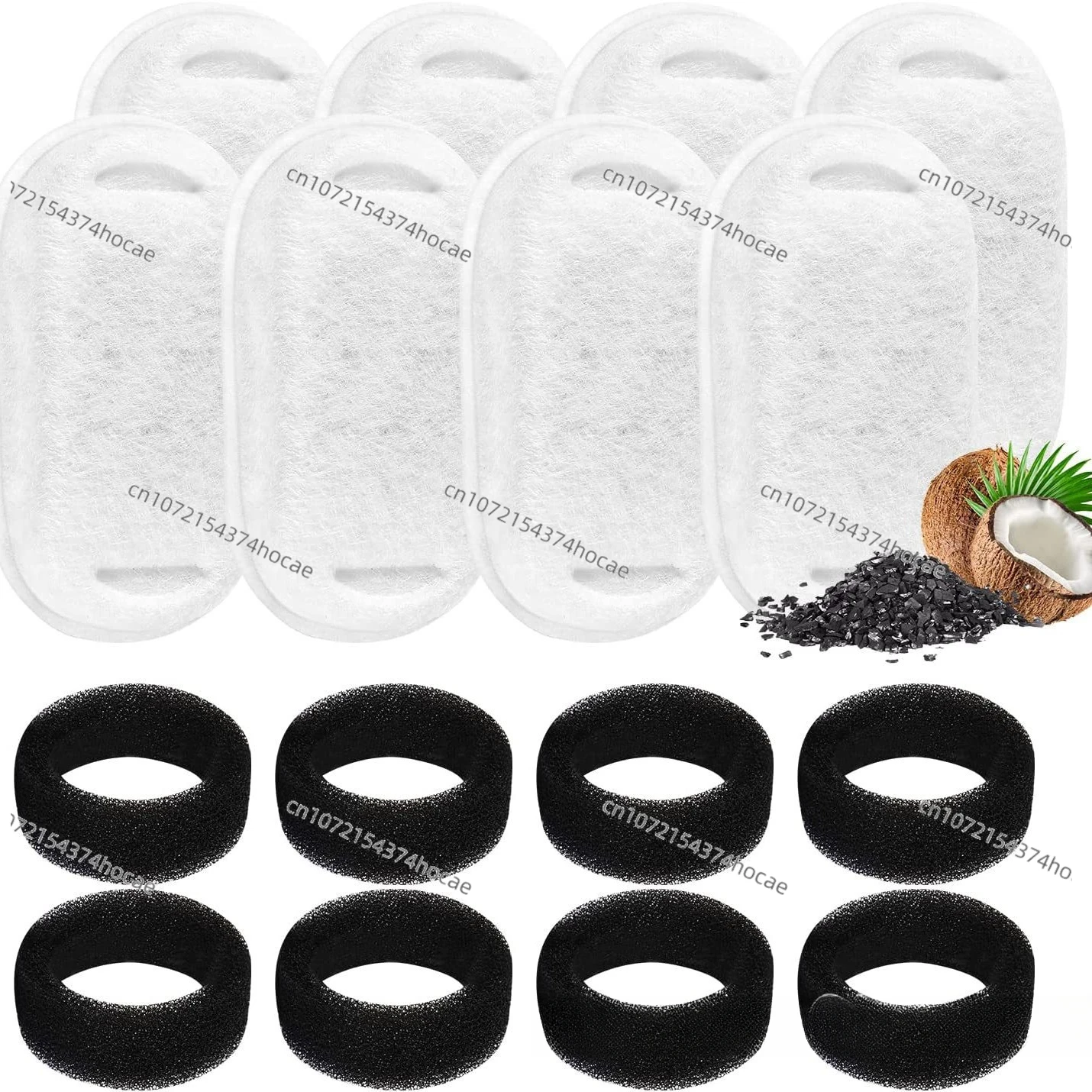 Filter Neuer Filter Wasserspenderelement für Haustiere. Filterelement für Katzenwasserspender aus Edelstahl Image