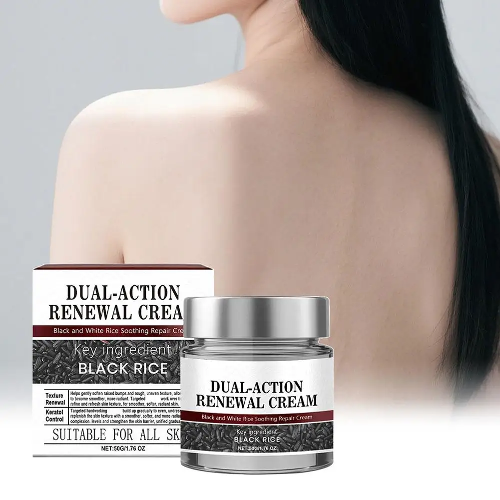 50g Dual-Action Renewal Cream Black White Rice Beruhigende Reparatur-Gesichtscreme Feuchtigkeitsspendend Geeignet für empfindliche Haut Tägliche Hautpflege Image