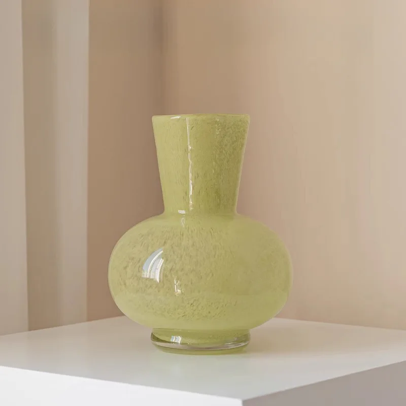 Vase Licht Luxus Senior Gefühl Wohnzimmer Desktop Wasser Aufzucht Blumenarrangement Quicksand Glas Vase Ornamente Image