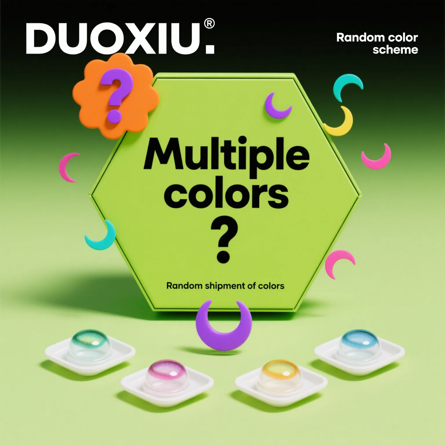 DOUXIU 1 Paar neues Produkt Korea Myopie Kontaktlinsen Mode Lila Weiche Farbkontakte Zufällige Farbkontakt Weiche Linsen Jahre Image