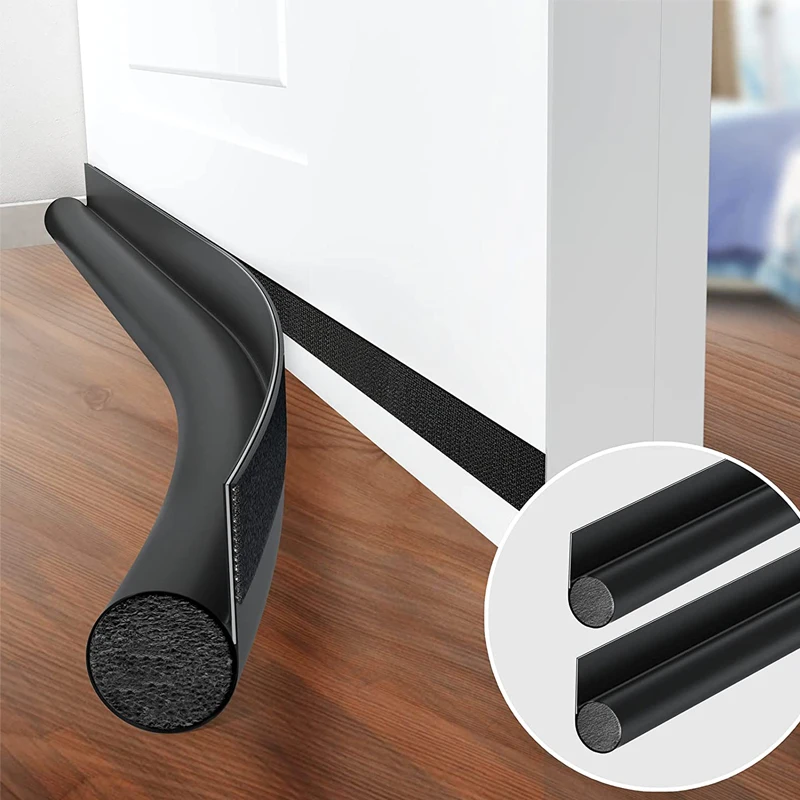 Schalldichter Türboden-Dichtungsstreifen, selbstklebender Dichtungsstreifen, Tür-Zugluftstopper, staubdichter, winddichter Schaumstoff, Lückenblocker, Dichtungsstreifen Image