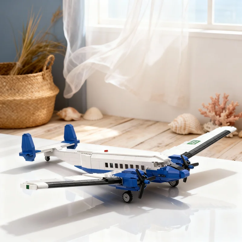 1010 Teile MOC City Flughafen Blockheed Lodestud Nachgebildetes Modell Bausteine Architektur-Spielzeug Weihnachtsgeschenk Geburtstagsgeschenk Image