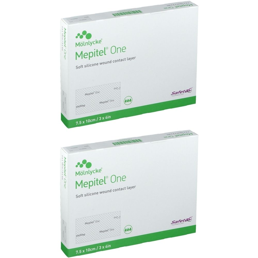 Mepitel One 7,5x10 cm Silikon Netzverband 2x 2x10 St Verband
